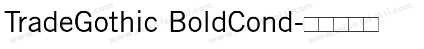 TradeGothic BoldCond字体转换